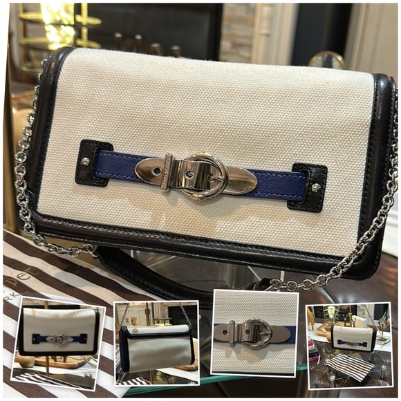 Authentic Henri Bendel Clutch Shoulder Bag w/Buckle Detail...